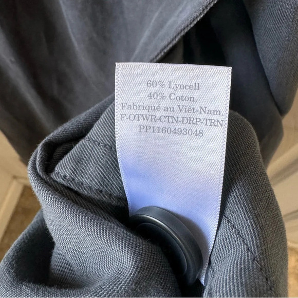 Everlane The Drape Outerwear Trench Coat Charcoal Grey XS Oversized NO BELT - Picture 9 of 11